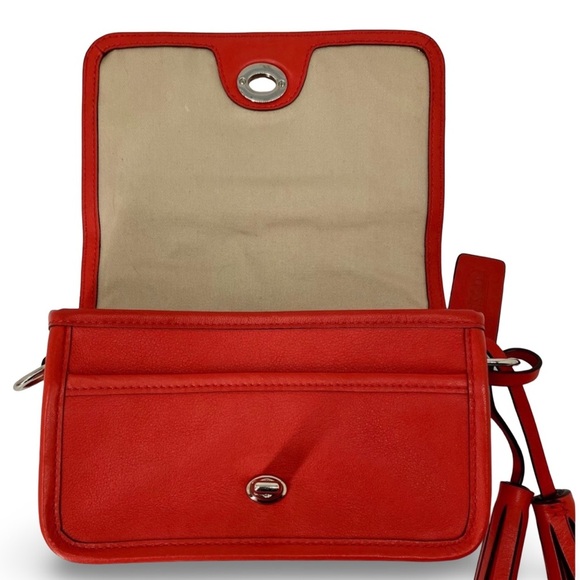Coach Y2K Legacy Dinky Penny Shoulder Purse Crossbody Carnelian Red | 19914 - Picture 11 of 16